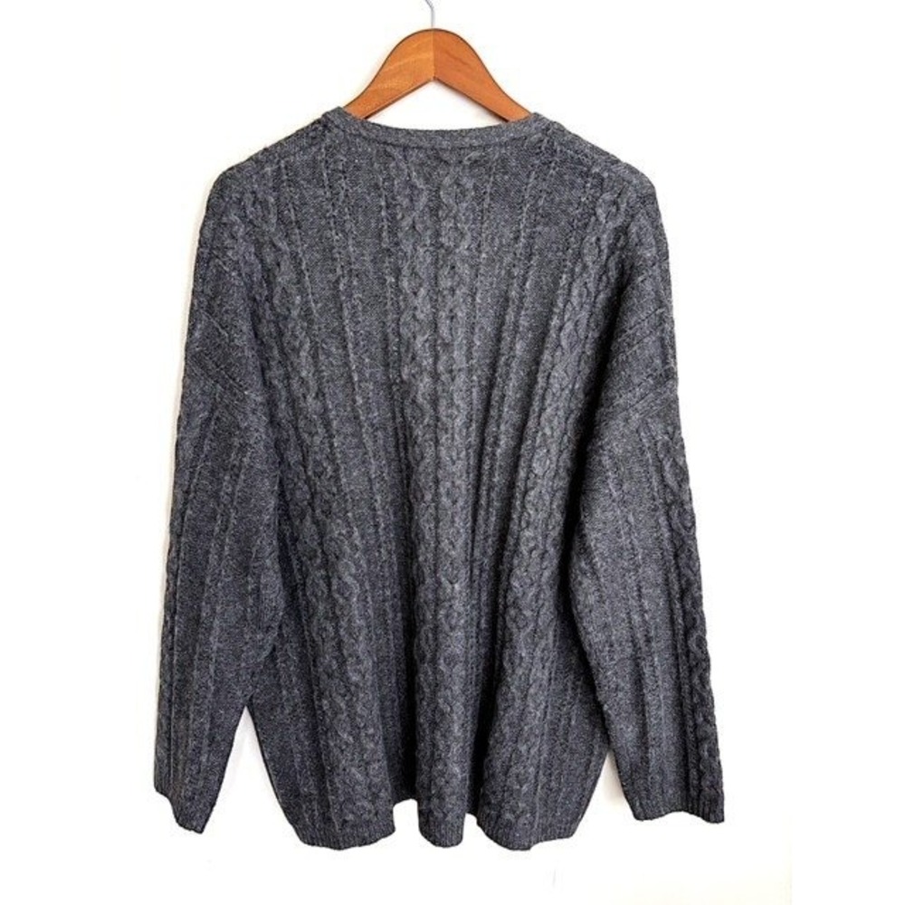 Natural Life Women Oversized Gray Cable Knit Button Front Cardigan Sweater M NWT - Picture 4 of 8